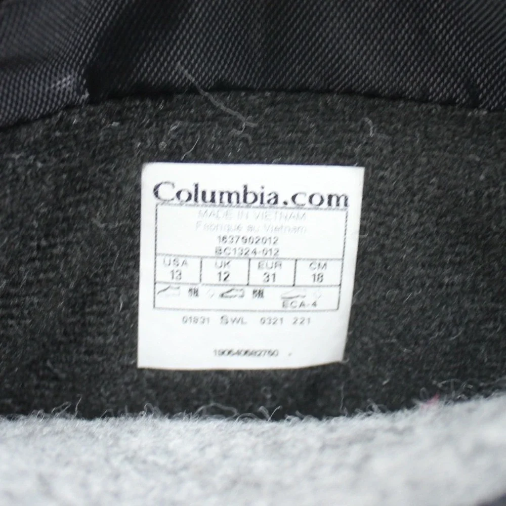 Columbia Kids Black Waterproof 400g Insulated Snow‎ Boots BC1324-012 Size 13